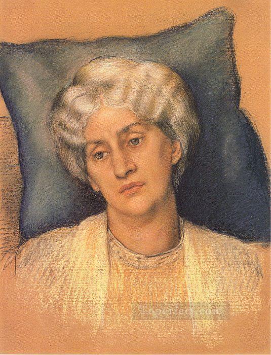 Portrait of Jane Morris Study for The Hourglass Pre Raphaelite Evelyn De Morgan Oil Paintings